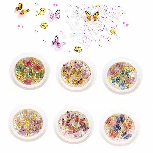 Стразы для ногтей Мода Набор 6 шт. Украшения для маникюра Шармы для ногтей Набор блесток для ногтей - Фото 1