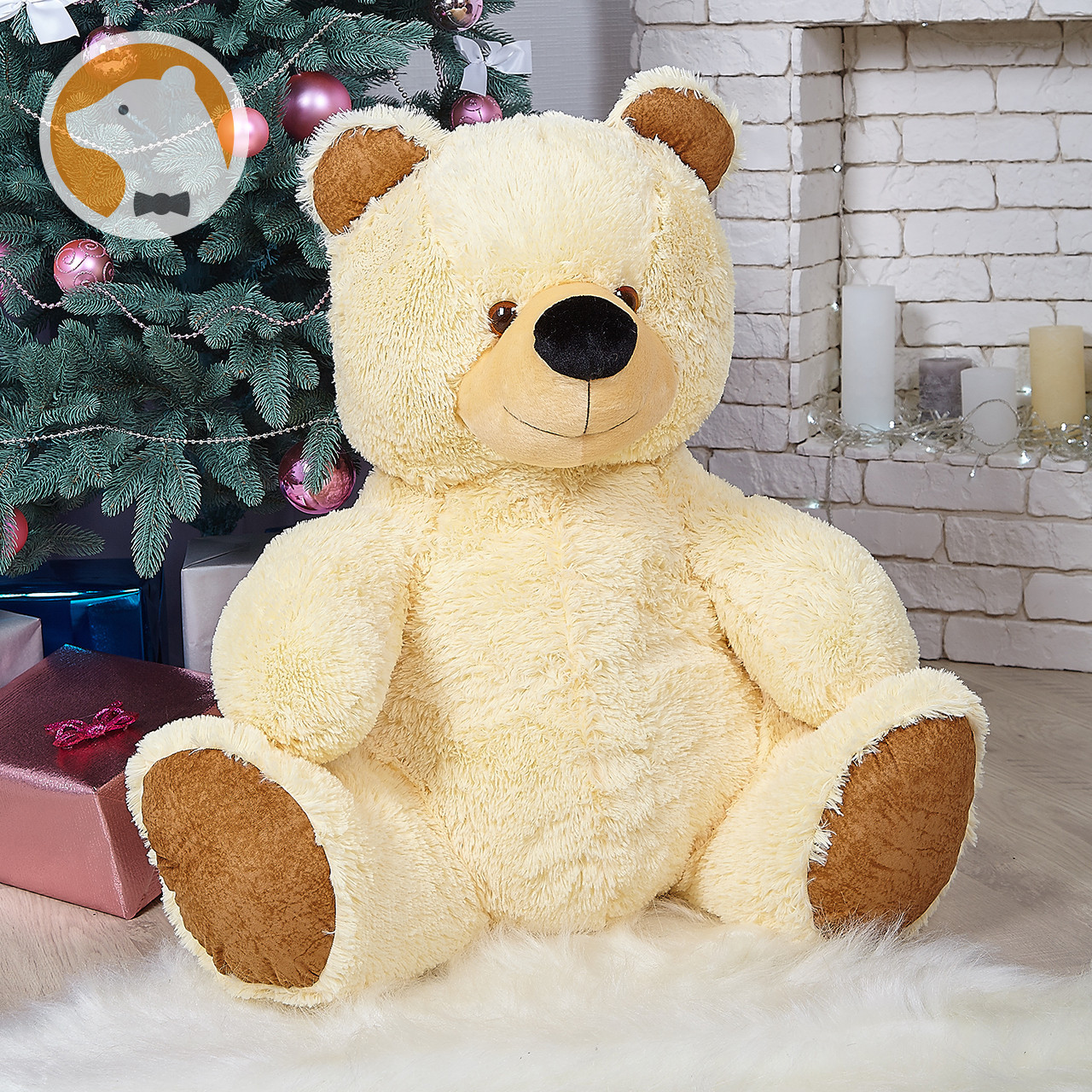 Мягкая игрушка 1000plus плюшевый мишка Патрик, кремовый, фото №1 Мягкая игрушка 1000plus плюшевый мишка Патрик, кремовый, фото №1