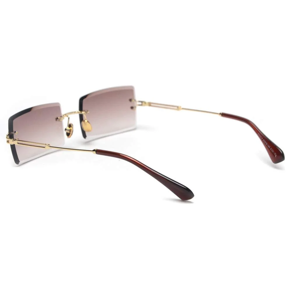 Сонцезахисні окуляри Без оправи Kachawoo Квадратні Прямокутні Без обідка для дівчат, фото №2