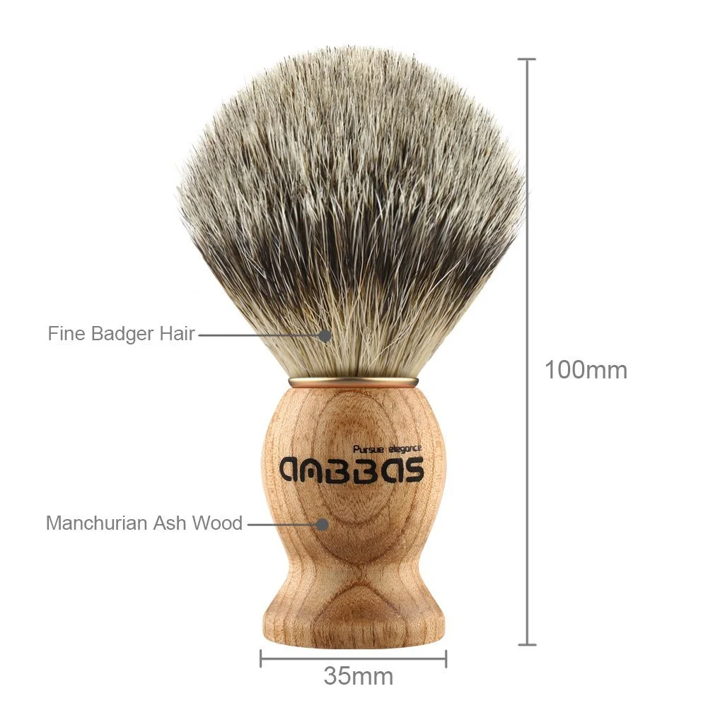 Помазок для бритья Anbbas Pure Badger Hair Деревянная ручка для влажного бритья Мужской, фото №3 Помазок для бритья Anbbas Pure Badger Hair Деревянная ручка для влажного бритья Мужской, фото №3