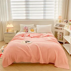 Покривало Вафельний Hayisugal Бавовна Рожевий, 200 x 230 см synthetic.ua - Фото 1