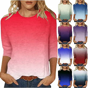 Пуловер Жіночий 3/4 Рукава Повсякденний з круглим вирізом Вільний synthetic.ua - Фото 1