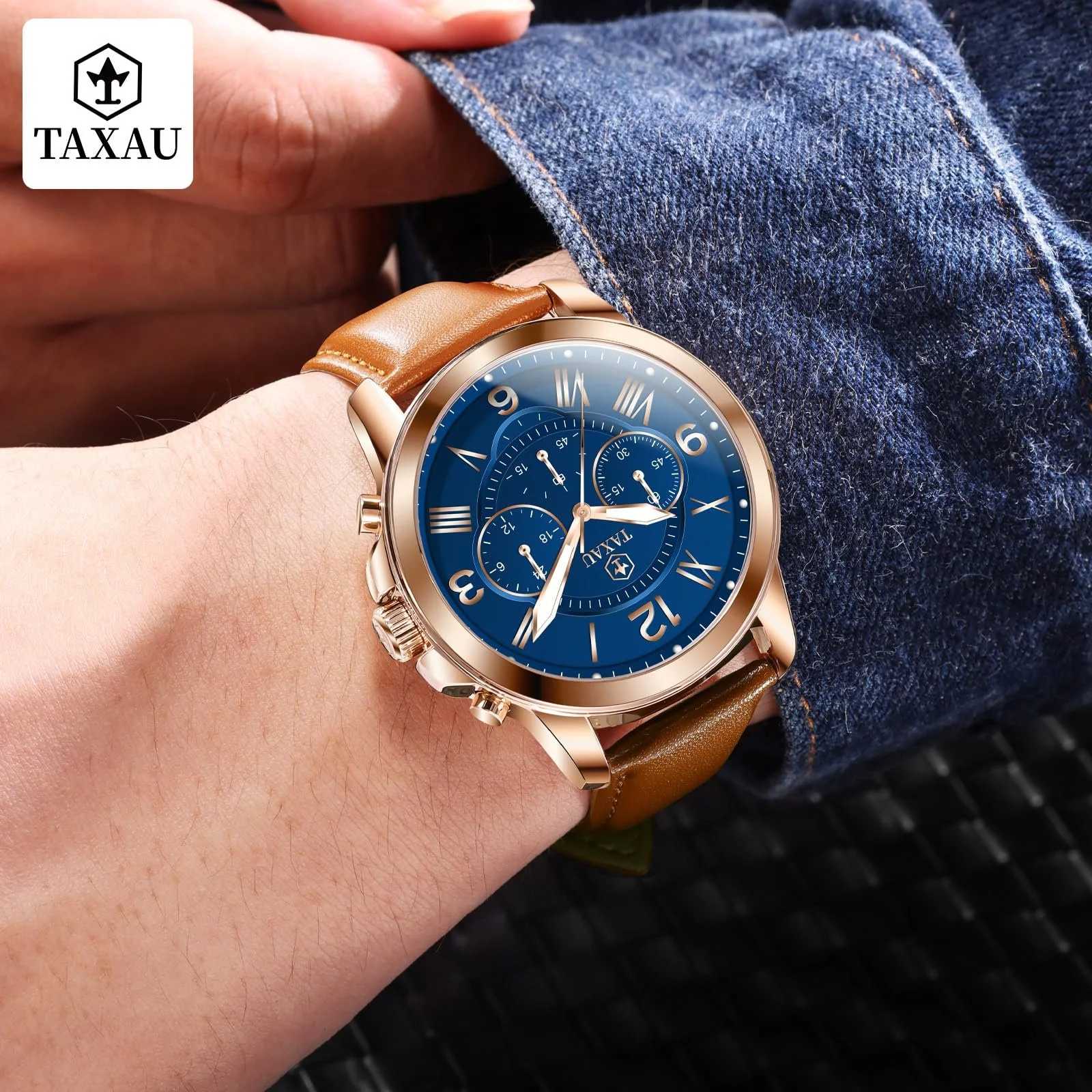 Годинник Taxau Чоловічий Business наручний годинник з датою та днем тижня Водонепроникний, фото №3 Годинник Taxau Чоловічий Business наручний годинник з датою та днем тижня Водонепроникний, фото №3