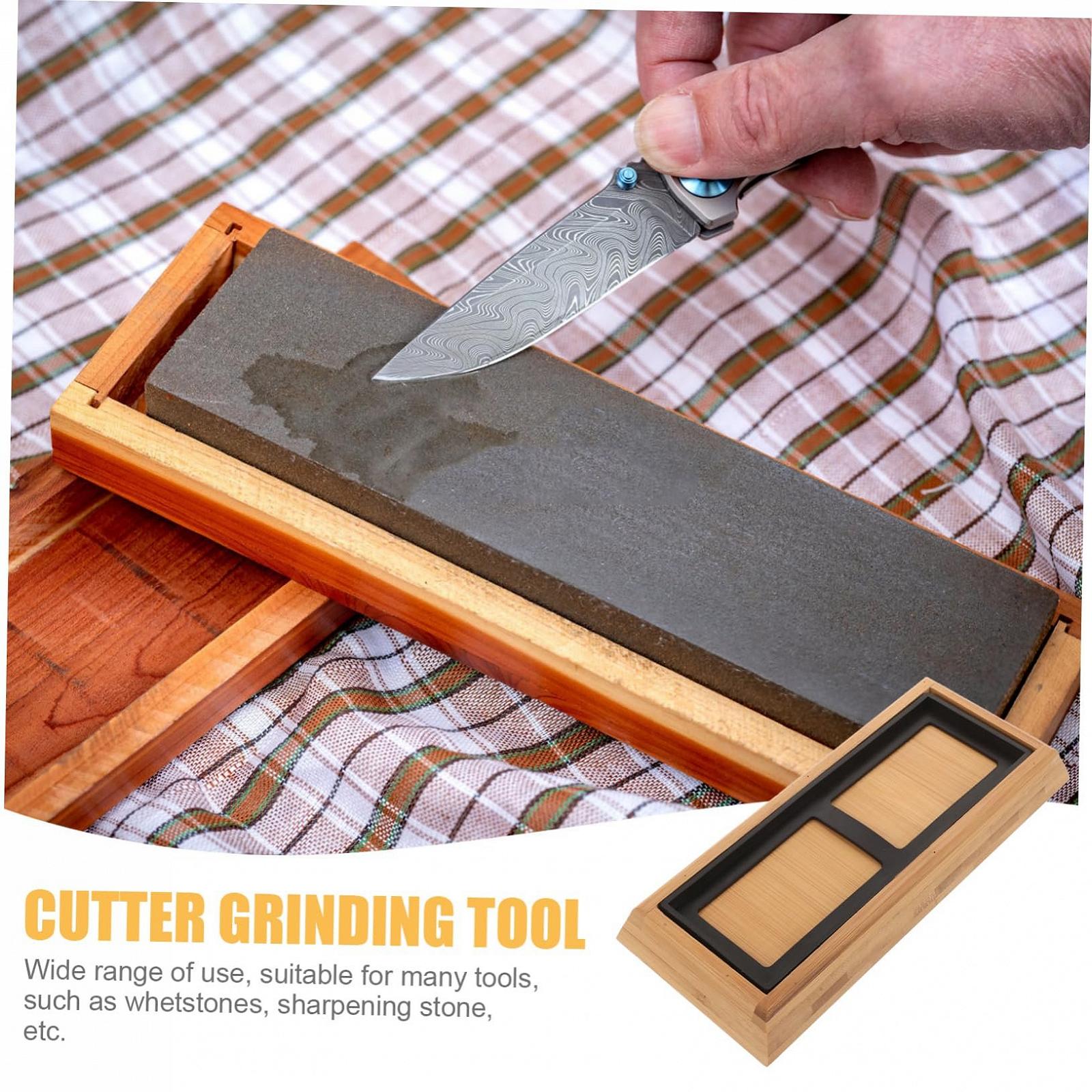 Тримач для точильного каменю бамбуковий набір 3 шт., фото №8