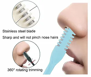 Тример MINZHI Manual Nose Hair Trimmer 2-in-1 360° (набір з 10 шт) (різнокольоровий) synthetic.ua - Фото 1