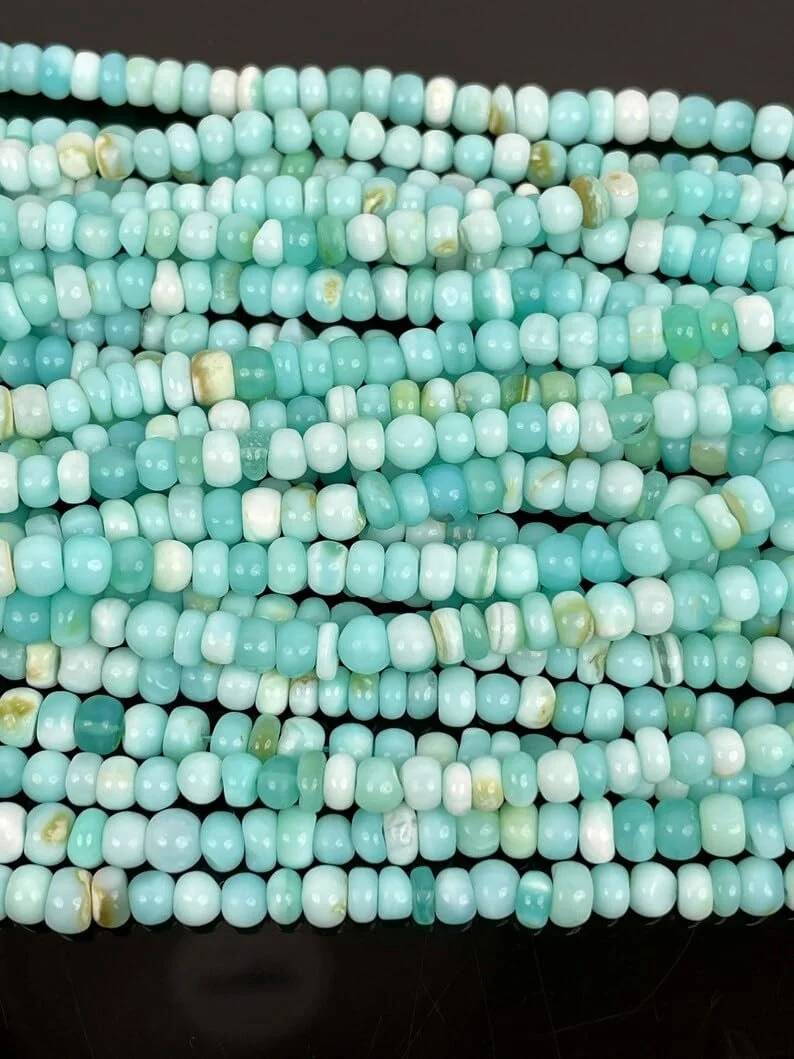 Бусины Опал перуанский рондель гладкие 5-5.5 мм, фото №1