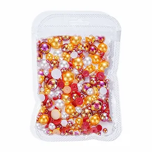 Напівкруглі перлини для нігтів з плоскою задньою стороною - Фото 1