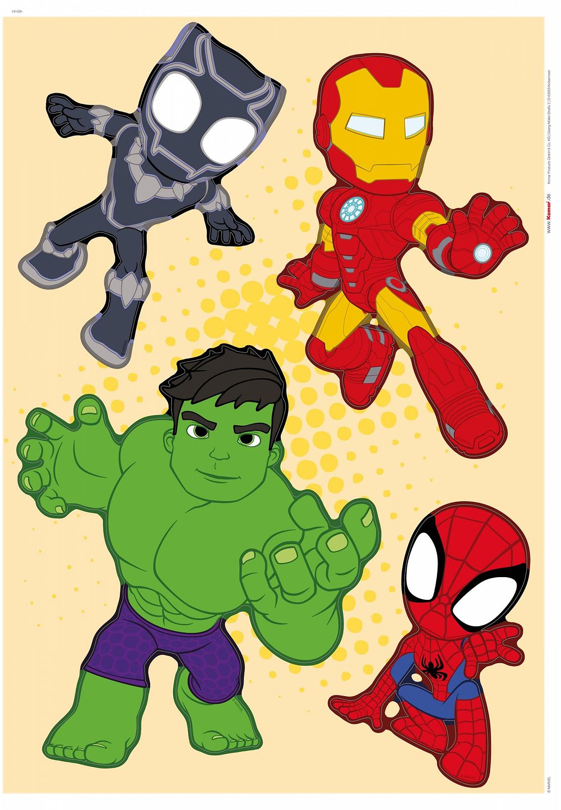 Наклейка на стены Komar Marvel Spidey and His Amazing Friends Power Group 50 x 70 см цветная, фото №2
