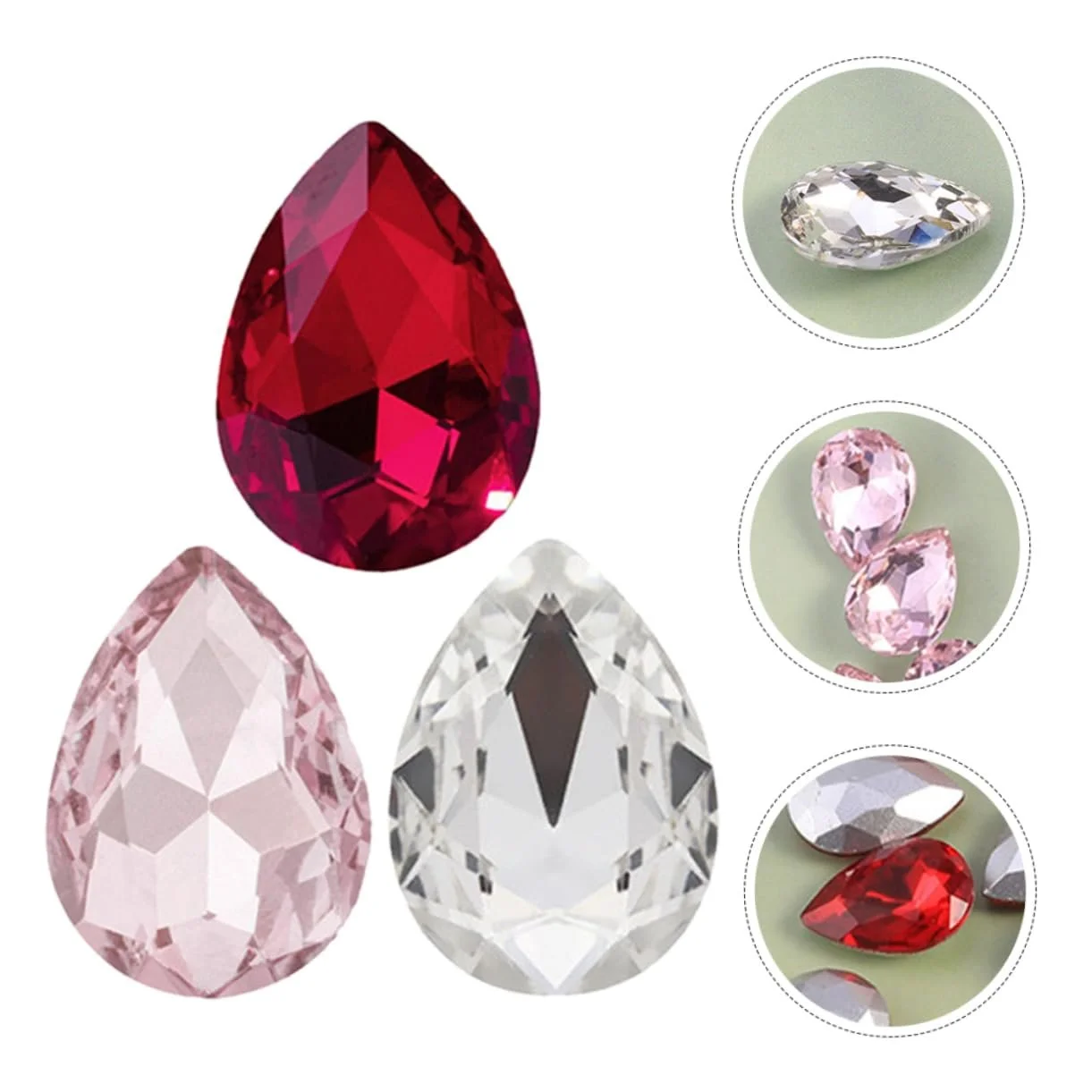 Стрази Скляні NUOBESTY 150 шт. для рукоділля, прикрас для нігтів, фото №2