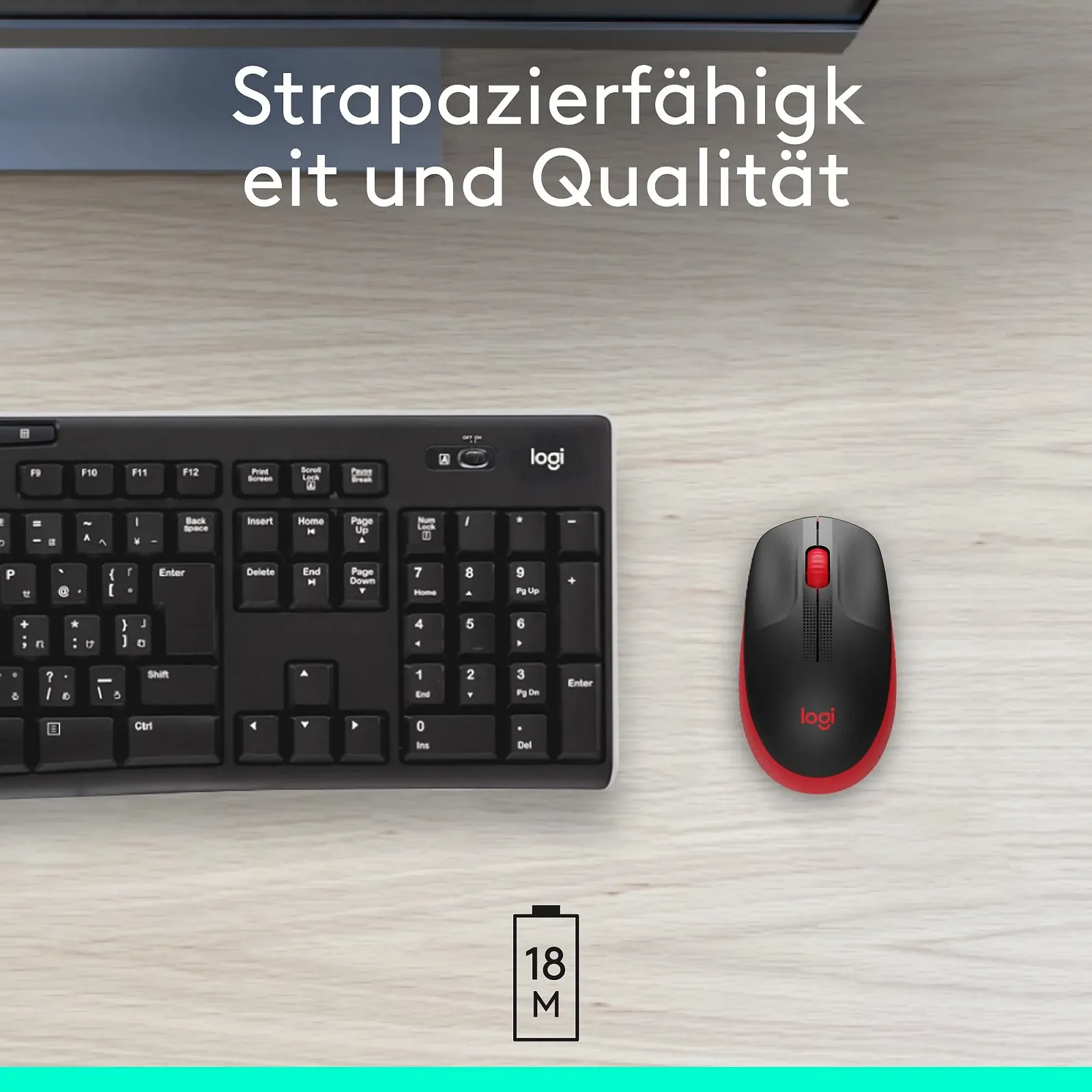 Мышь Беспроводная Logitech M190 Красный, фото №5 Мышь Беспроводная Logitech M190 Красный, фото №5