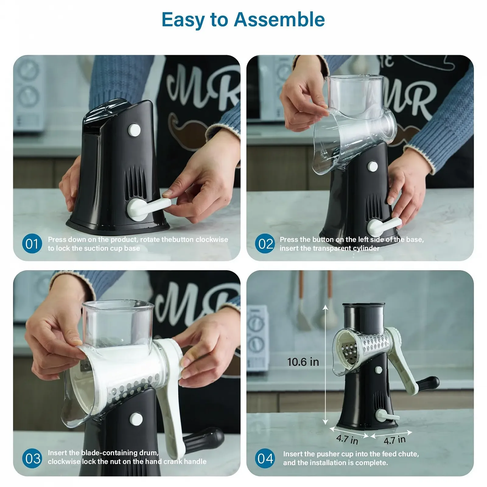 Ручная вращающаяся терка для сыра, 5 лезвий, фото №5