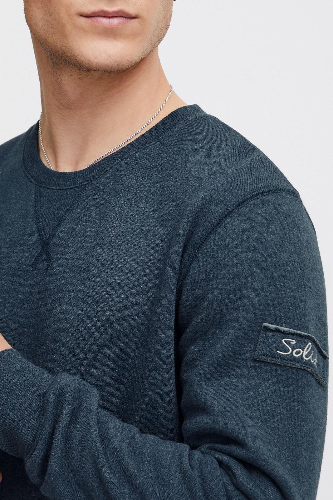 Світшот Solid SDTrip O-Neck Чоловічий Пуловер з круглим вирізом, ребристими манжетами, суміш бавовни, стандартний крій, фото №5