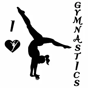 Настінна наклейка SUPERDANT Gymnastics Вінілова Водонепроникна Чорний - Фото 1