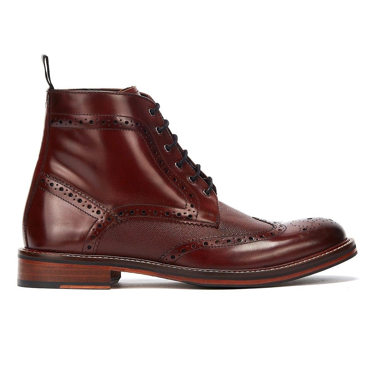 Ботинки Ben Sherman Alfred Brogue Мужские Красная Кожа, фото №5