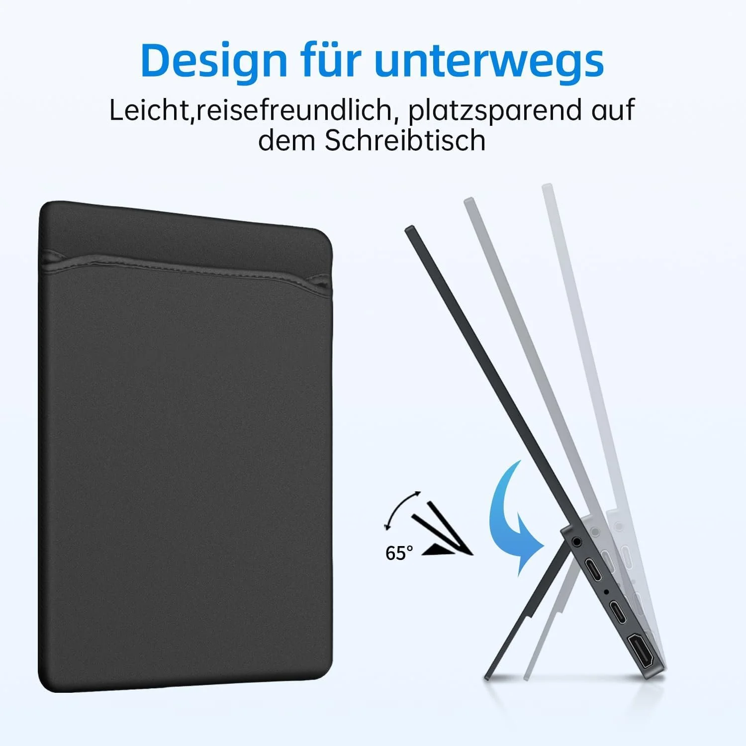 Монитор портативный сенсорный 15.6" CAPERAVE CF15T Full HD IPS 60 Гц, фото №6