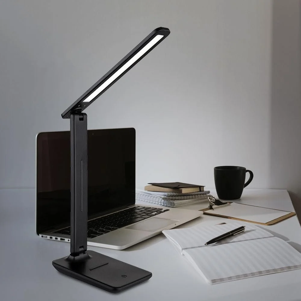 Настольная лампа GLOBO LED CCT 5 Вт 570 лм Черная искусственная кожа, фото №2