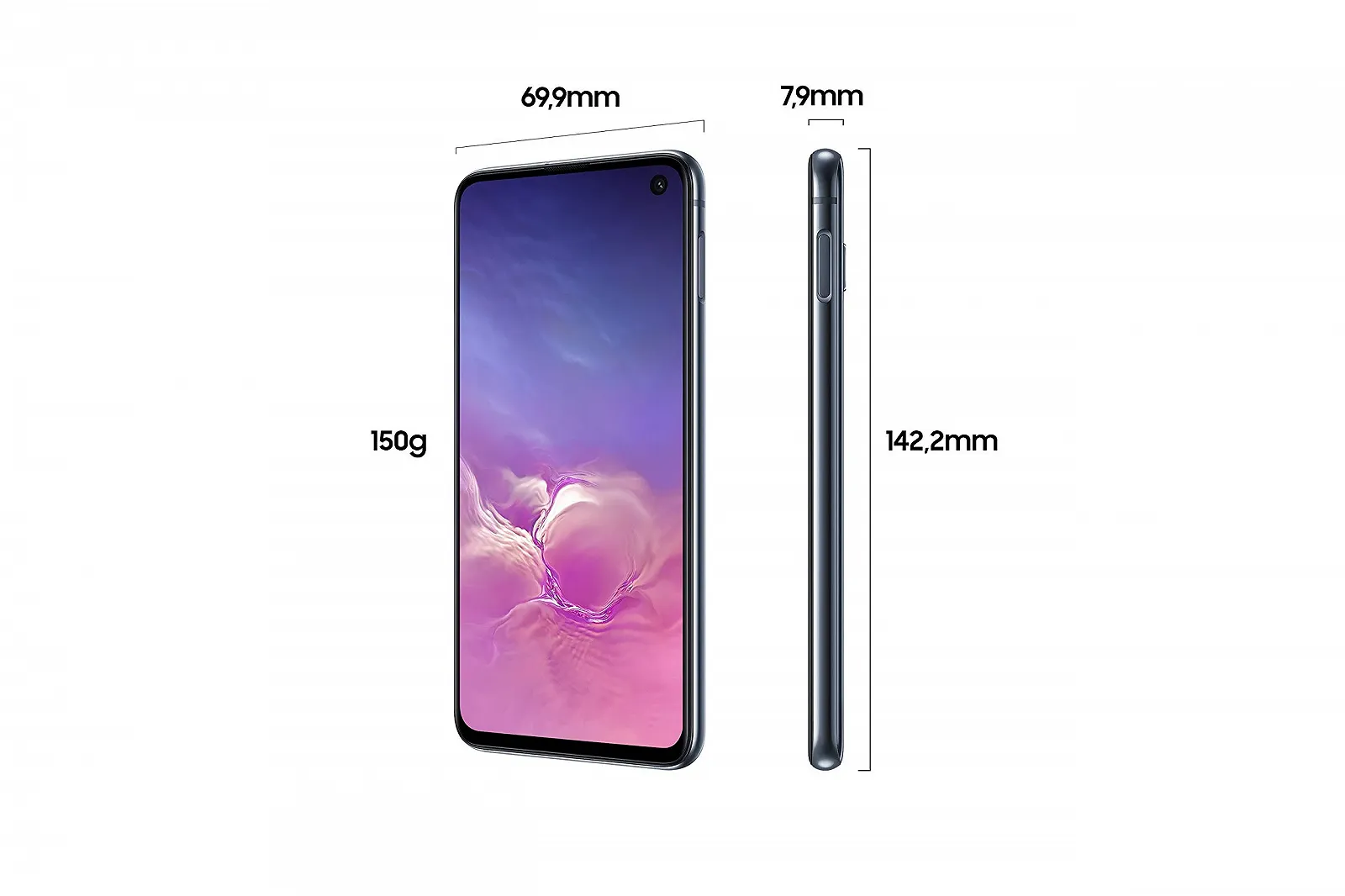 Смартфон Samsung Galaxy S10e 5.8" 128 ГБ 6 ГБ RAM Dual SIM Prism Black, фото №2