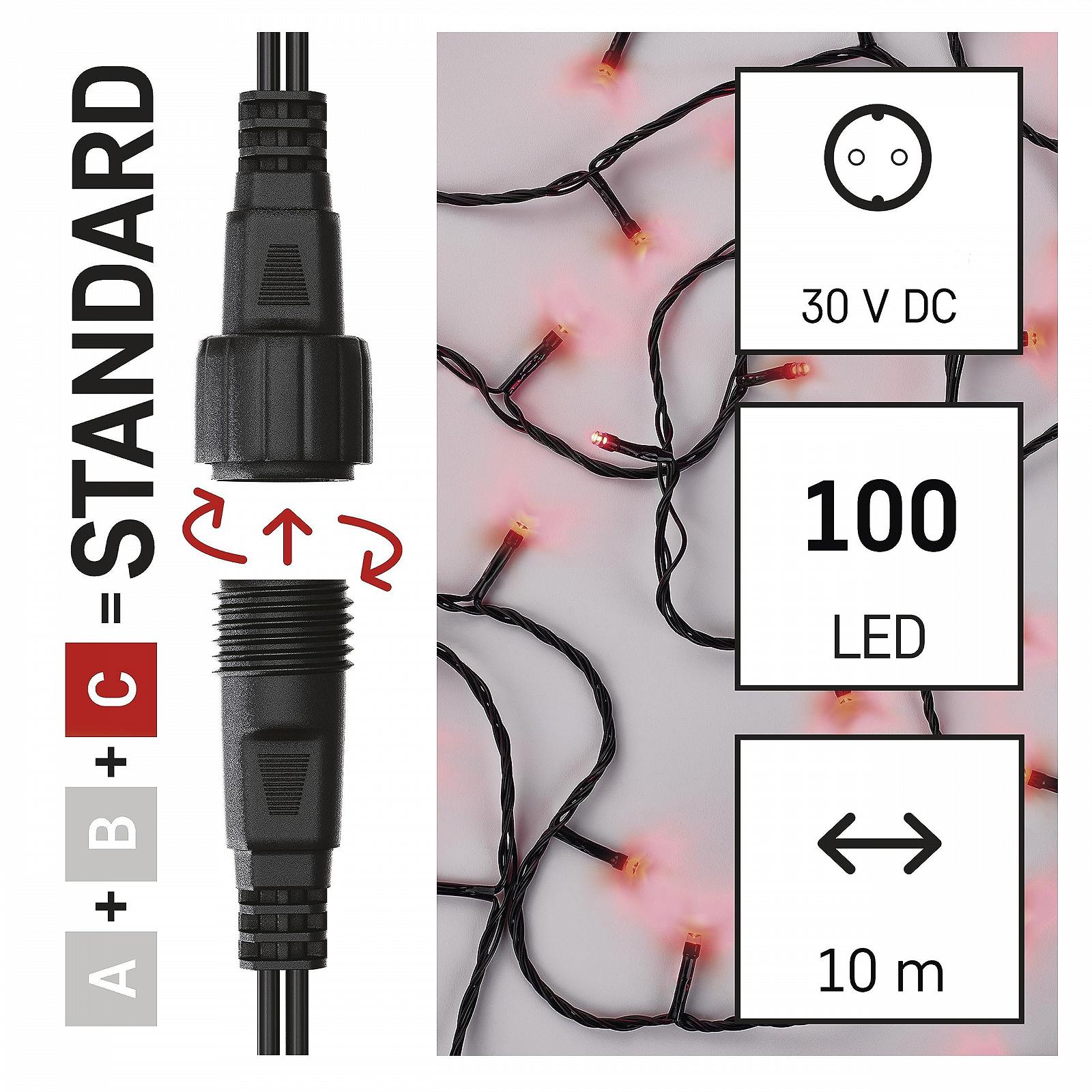 Гирлянда EMOS Connect System Standard, 10 м, 100 LED, красный, фото №3