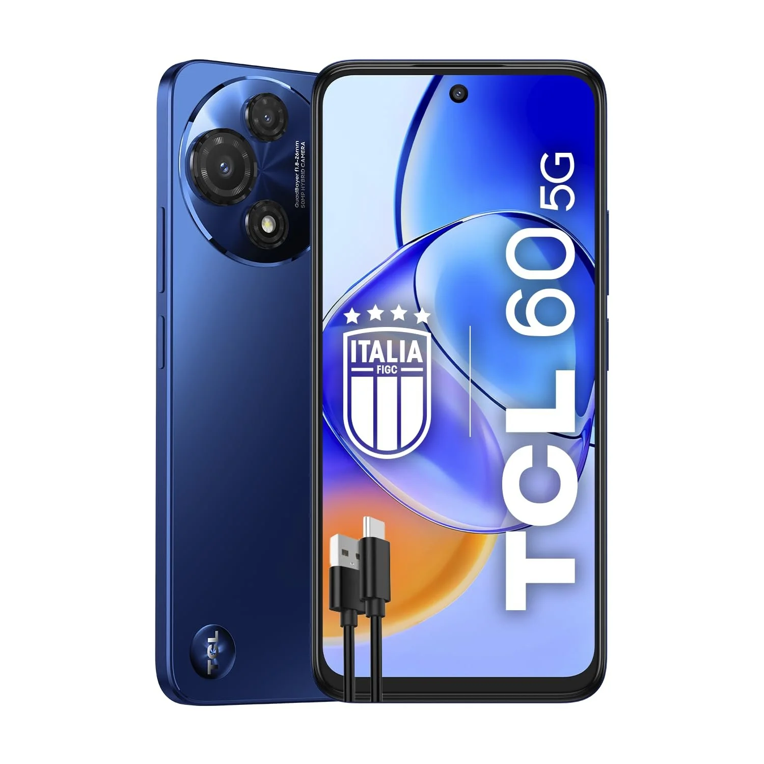 Смартфон TCL 60 5G NXTVISION 6,8 дюйма 120 Гц HD+ RAM 16 GB 256 GB Dual Camera 50 MP + 5 MP 5200 мАч 18 Вт Midnight Blue Additional, фото №1
