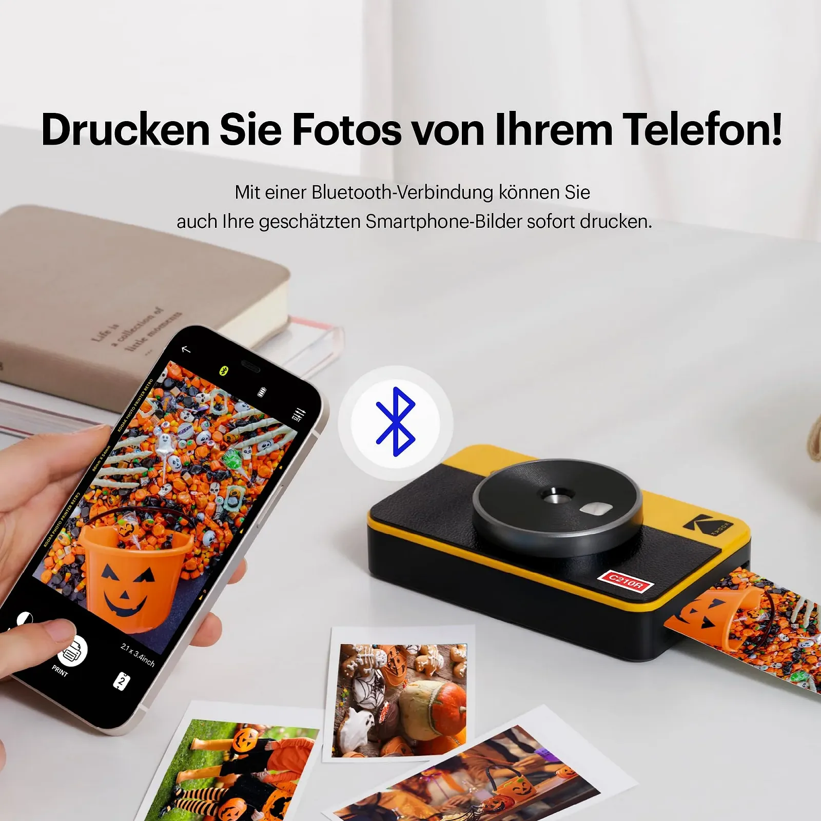 Фотокамера моментальной печати и фотопринтер KODAK Mini Shot 2 Retro 4PASS (5.3 x 8.6 см) + 8 листов Yellow, фото №9