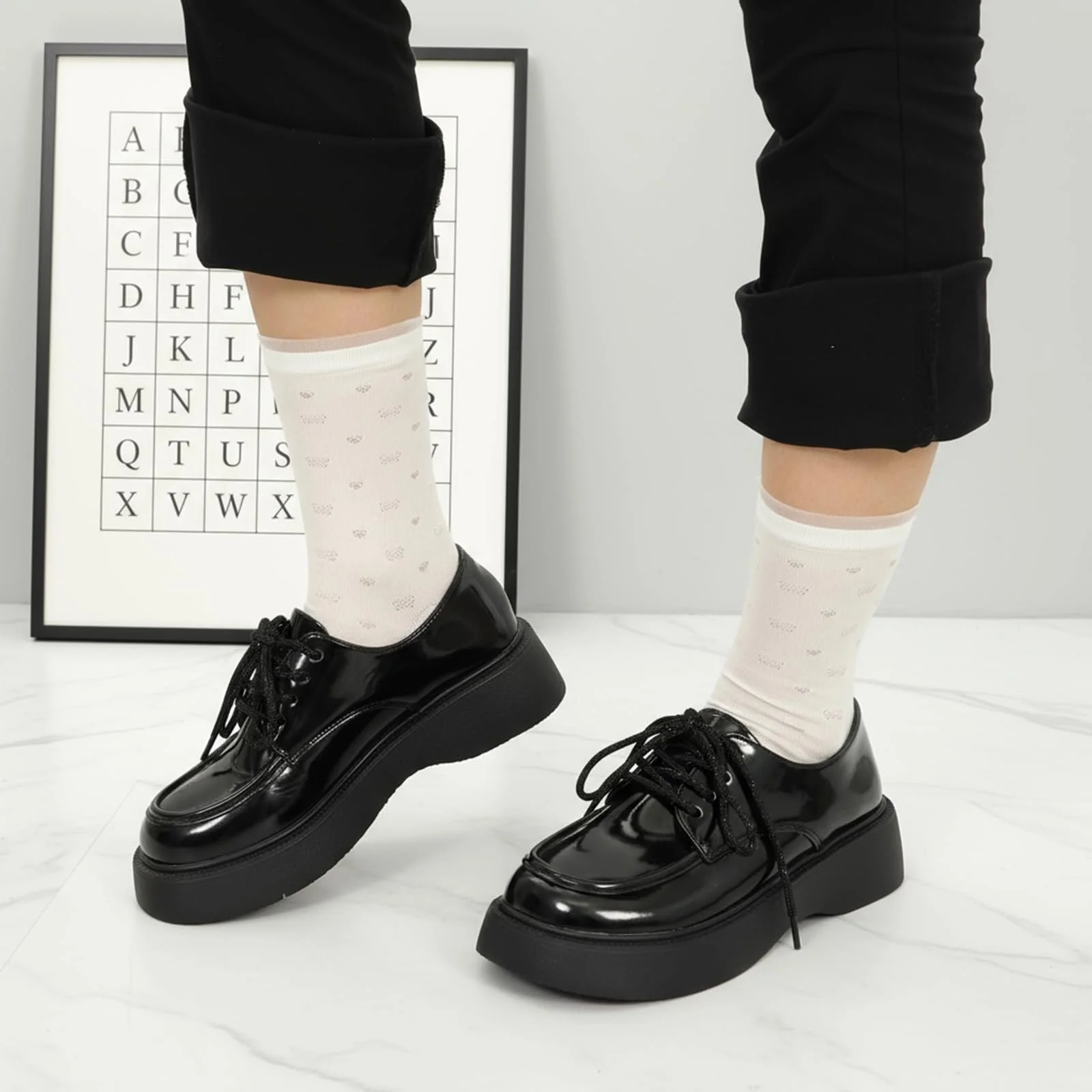 Шкарпетки Yolev з рюшами 5 пар Білий, фото №7