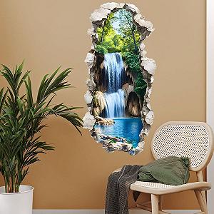 Наклейка на стіну та підлогу HGDESIGN Waterfall Mountain - Фото 1