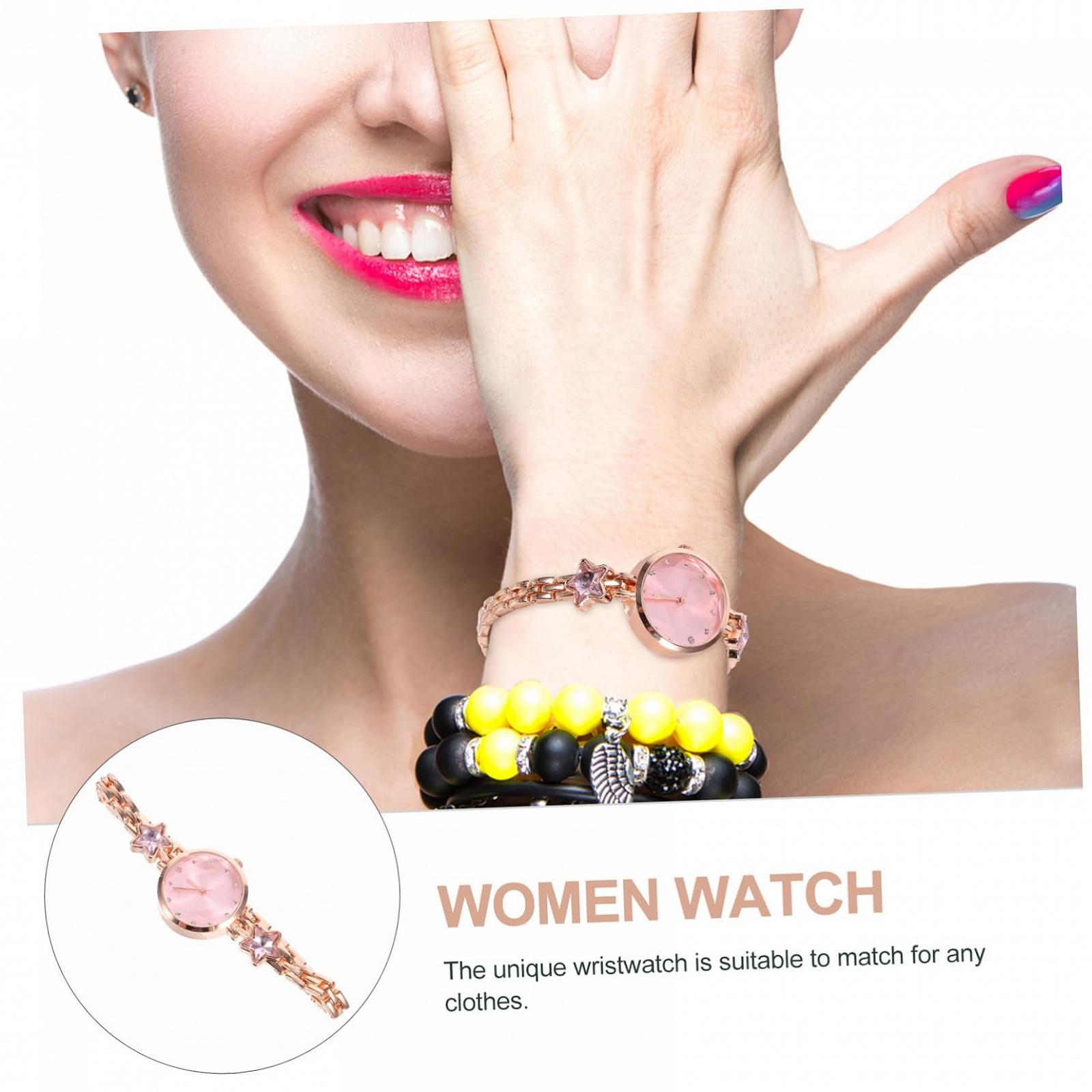 Жіночий годинник Healvian Кварцовий з дизайном у формі зірки з Rhinestone Водонепроникний, фото №5