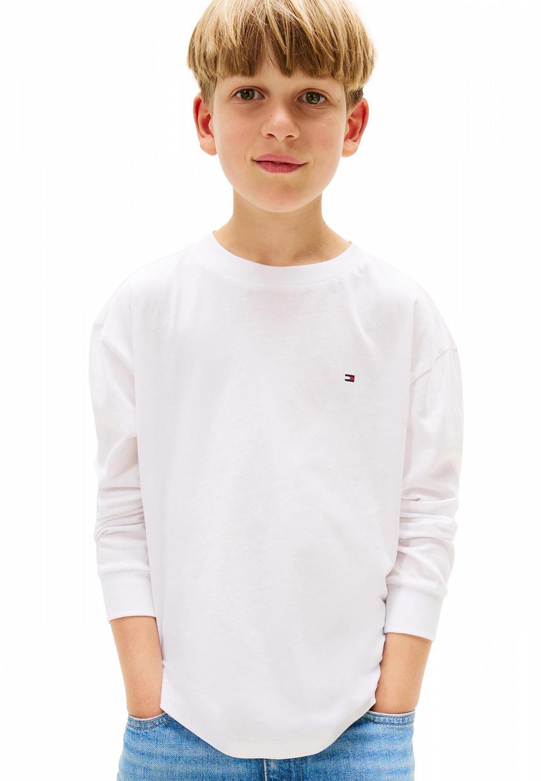 Кофта з довгим рукавом Tommy Hilfiger для хлопчиків Біла, фото №2