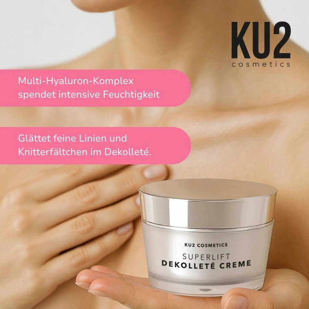 Крем для шиї та декольте KU2 Cosmetics Superlift антивіковий з гіалуроновою кислотою та пептидами 100 мл, фото №3