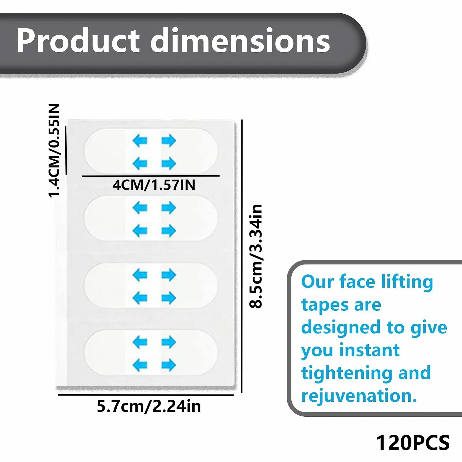 Стрічки для підтяжки обличчя (120 шт.), фото №2