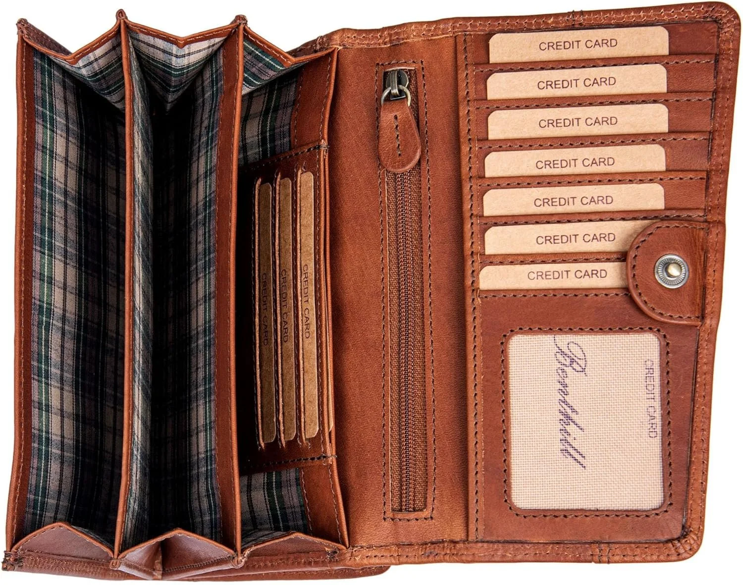 Жіночий гаманець Benthill RFID Коричневий - XXL, фото №4