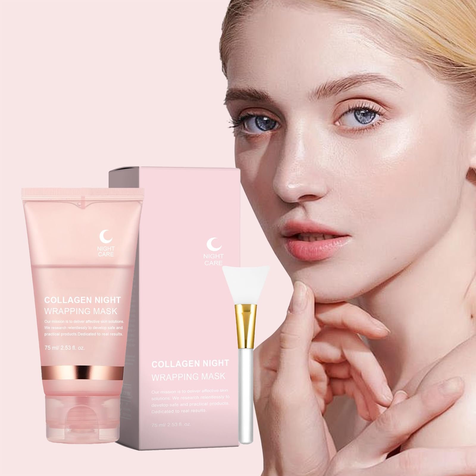 Ночная маска для лица с коллагеном, набор 2 шт., фото №2