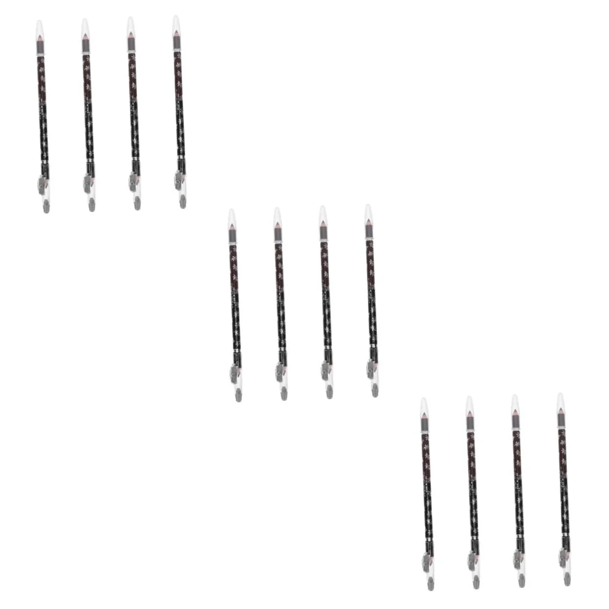 Карандаш для бровей Angoily Двусторонний 12 шт Черный, фото №1