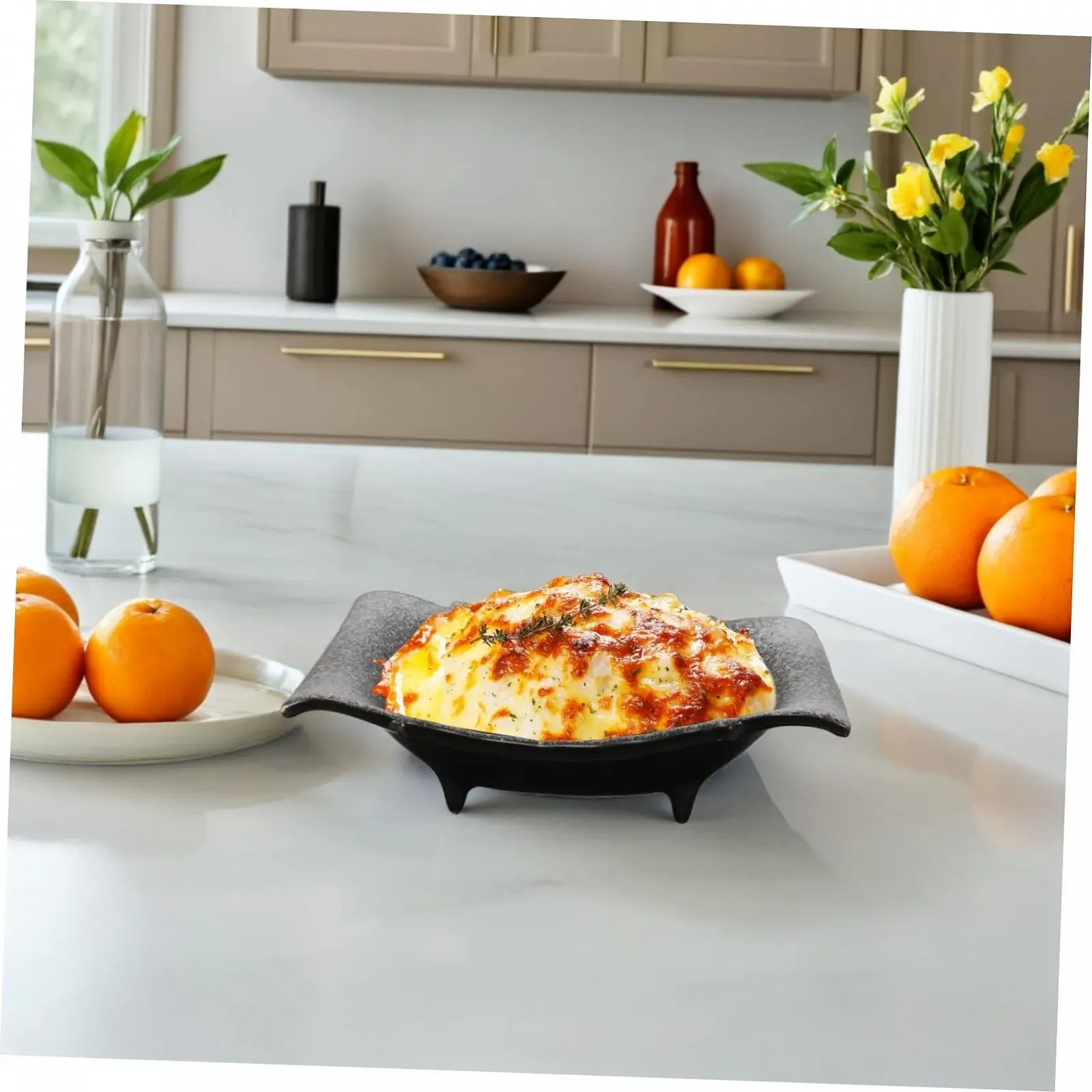 Форма для запекания Cabilock японский стиль керамическая прямоугольная с ручками термостойкая глубокая, фото №7