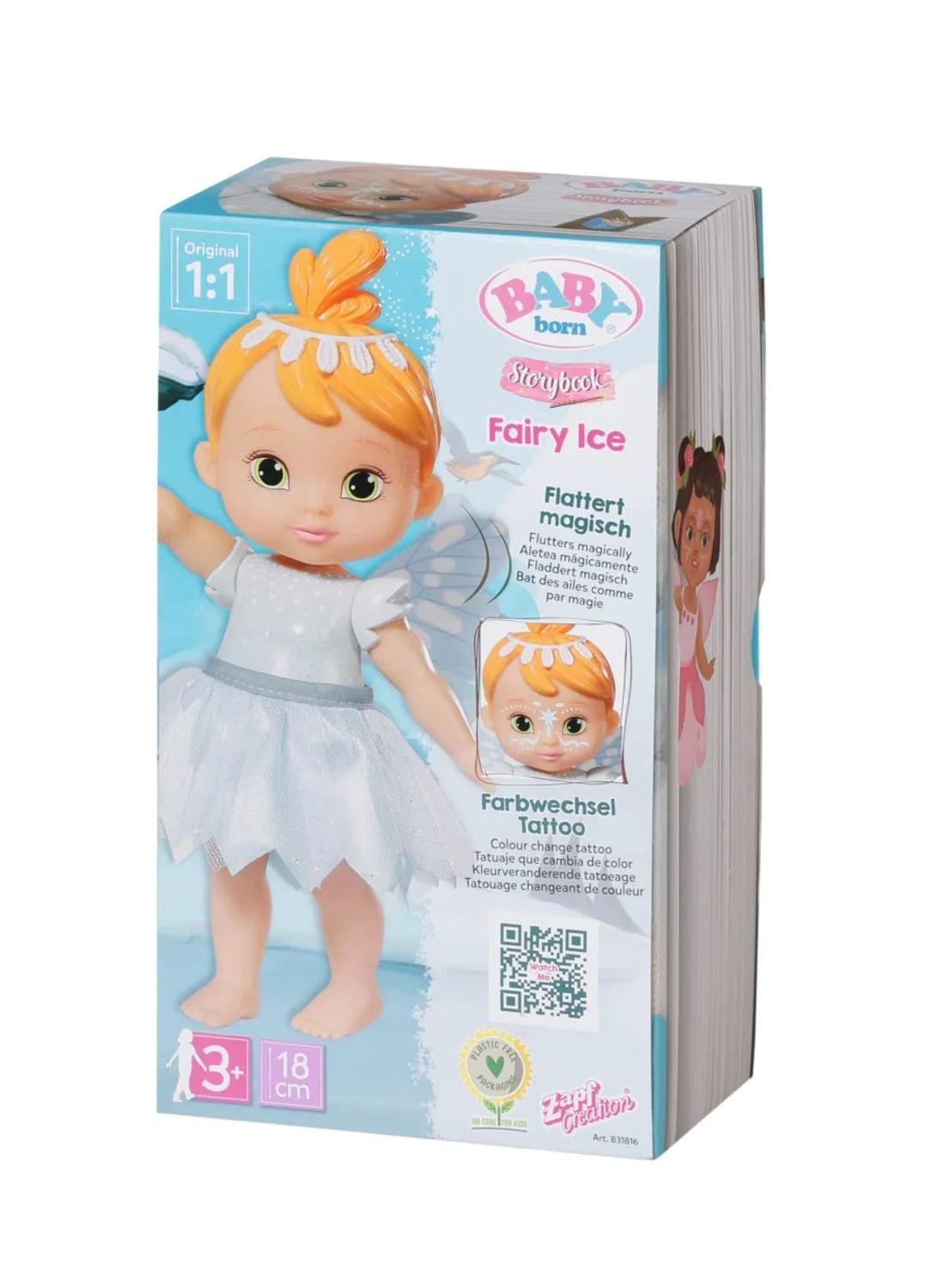 Кукла Zapf Creation BABY born Storybook Fairy Ice Крылья Изменение цвета тату Свет палочка 18 см, фото №7 Кукла Zapf Creation BABY born Storybook Fairy Ice Крылья Изменение цвета тату Свет палочка 18 см, фото №7