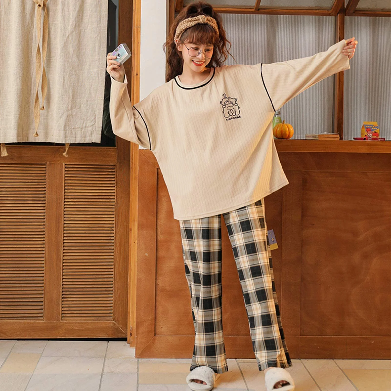 Піжама GOSO Для дівчат Мультфільм Принт Топи і Довгі Штани, фото №6