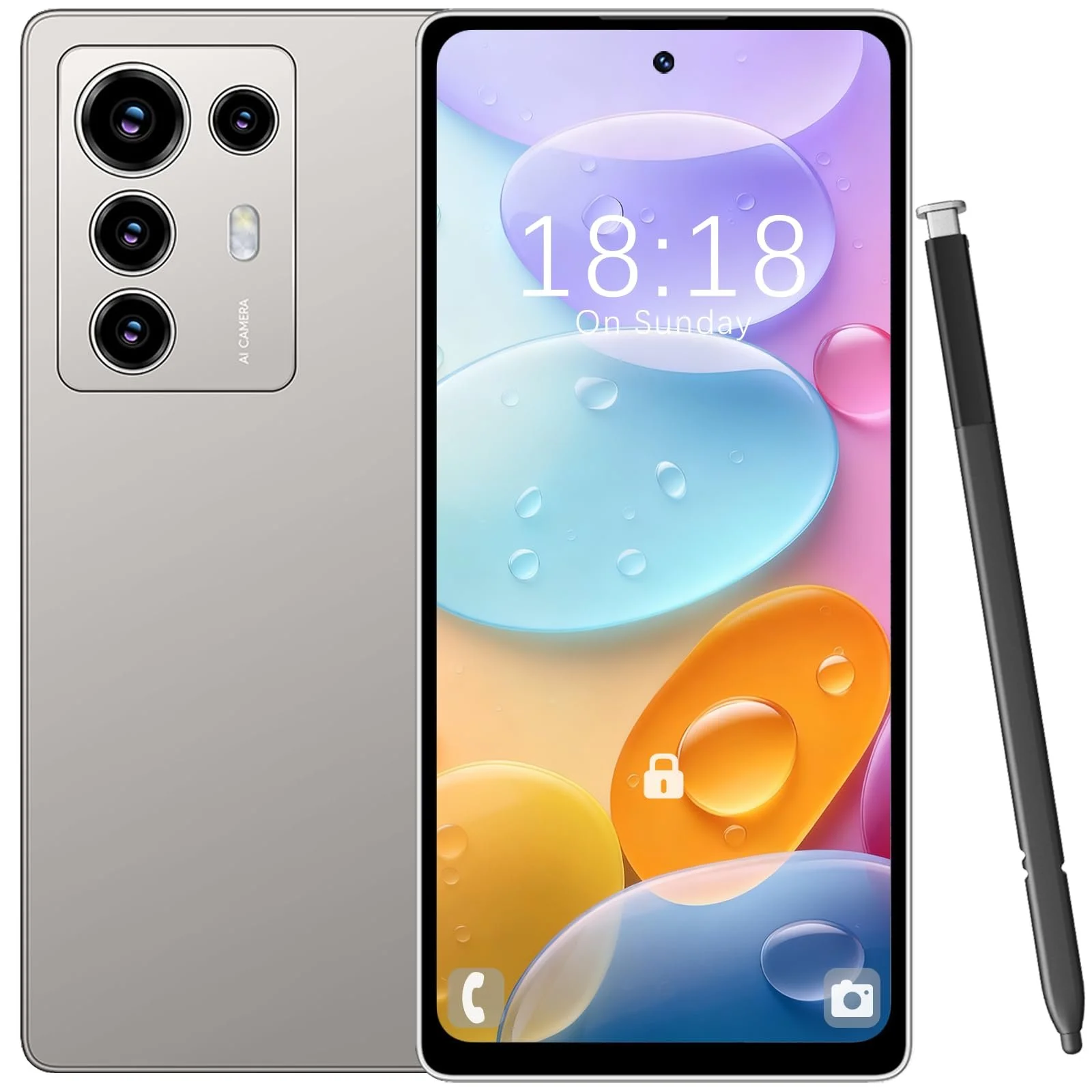 Смартфон Android 8/256GB 6.8" HD 4500 мАч 21+8 Мп Серый, фото №1