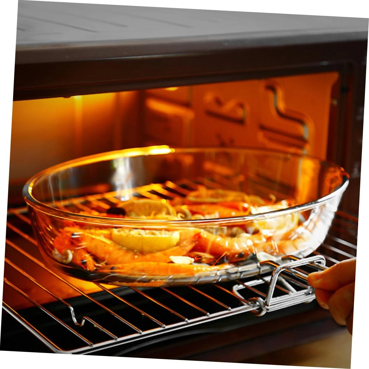 Форма для запікання овальна скляна 2400 мл прозора для мікрохвильової печі та духовки, фото №8