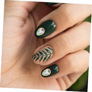 60 штук Гвоздь для ногтей в форме капли, болты для ногтей, алмазная аппликация, наклейки для ногтей, стразы для ногтей с плоской задней частью, рождественские кристаллы для ногтей, золотой сплав synthetic.ua - Фото 1