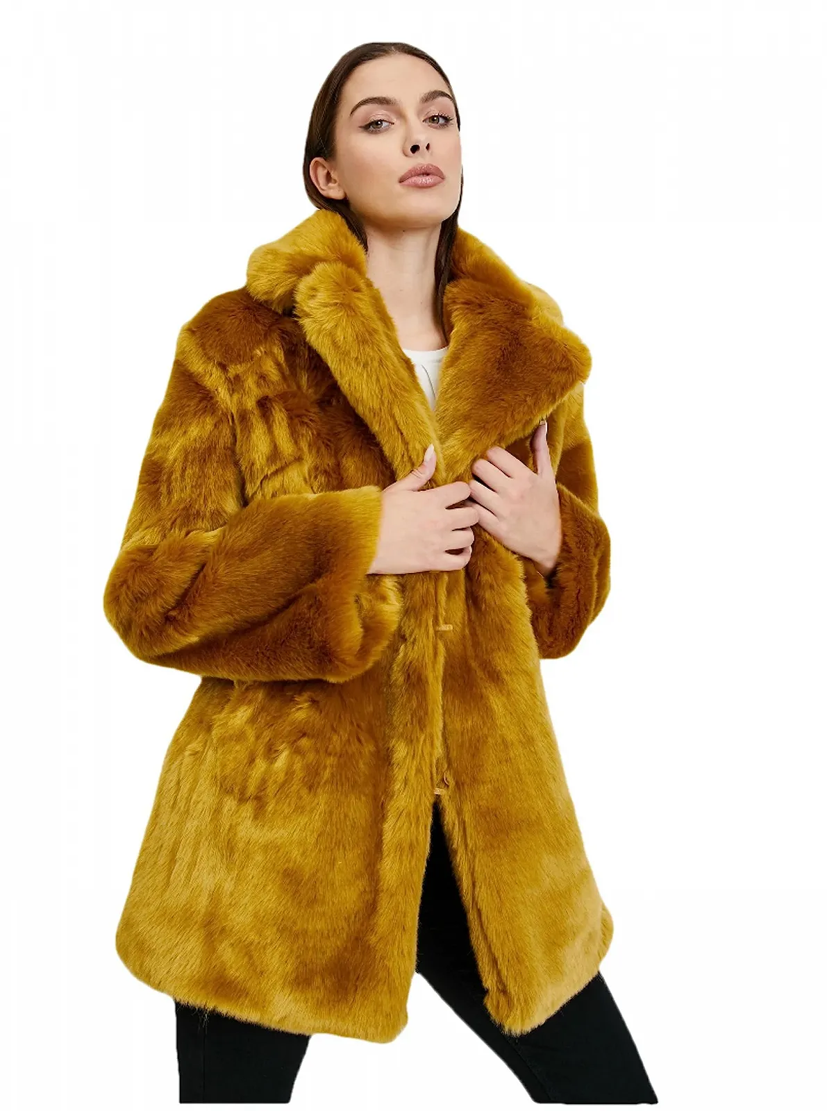 Искусственное пальто ORSAY Senf женское, фото №1 Искусственное пальто ORSAY Senf женское, фото №1