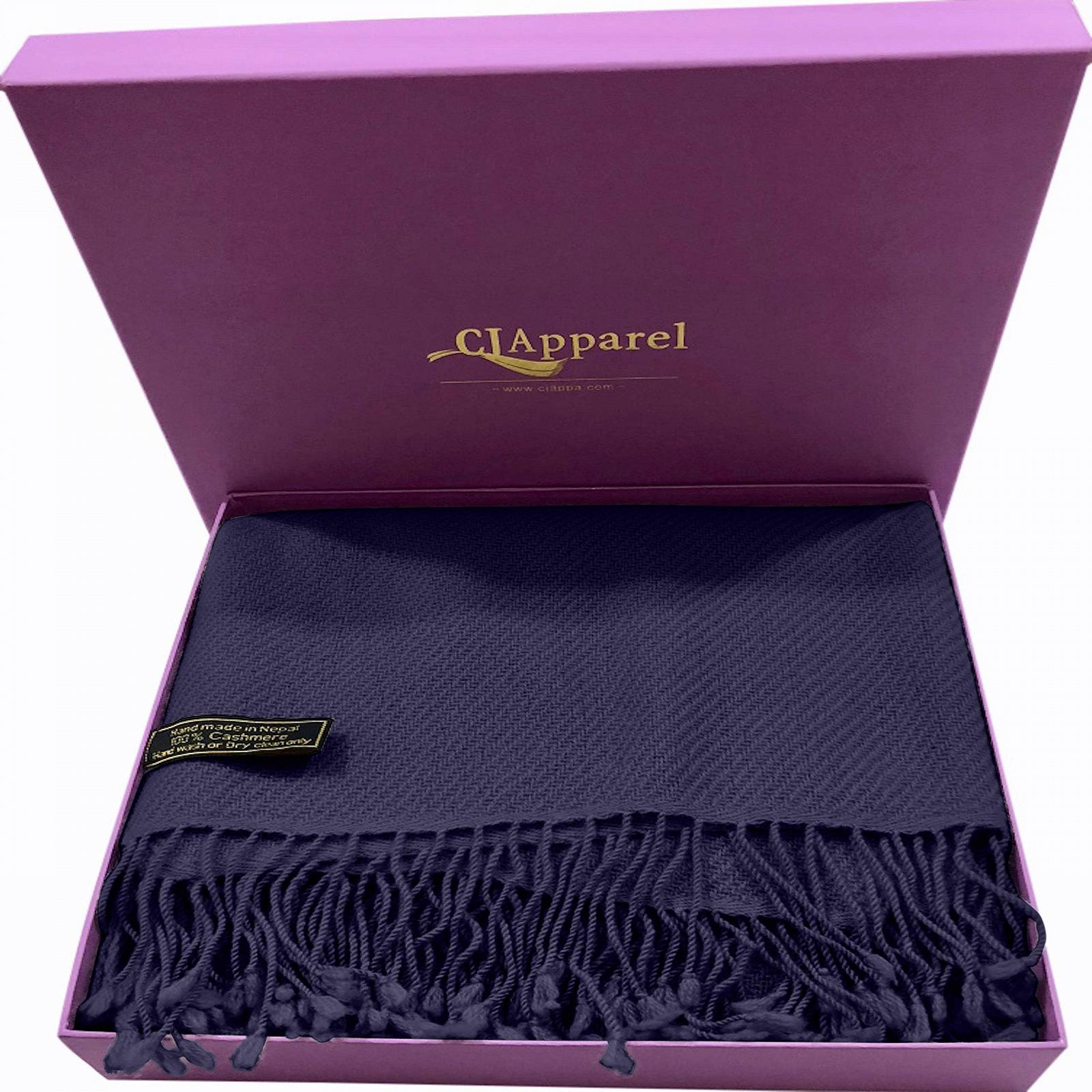 Пашмина CJ Apparel Однотонный дизайн, кашемировый шарф, фото №5