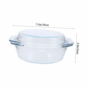 Форма для запікання Luxshiny скляна з кришкою для мікрохвильової печі та духовки synthetic.ua - Фото 1