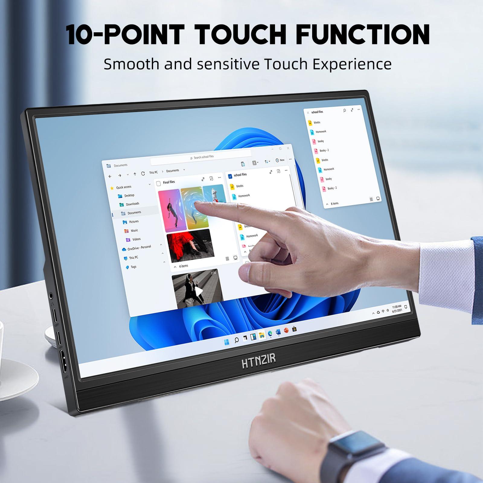 Монитор Портативный Сенсорный 14 Дюймов FHD 1920 x 1080 USB-C HDMI IPS HDR Plug & Play, фото №5