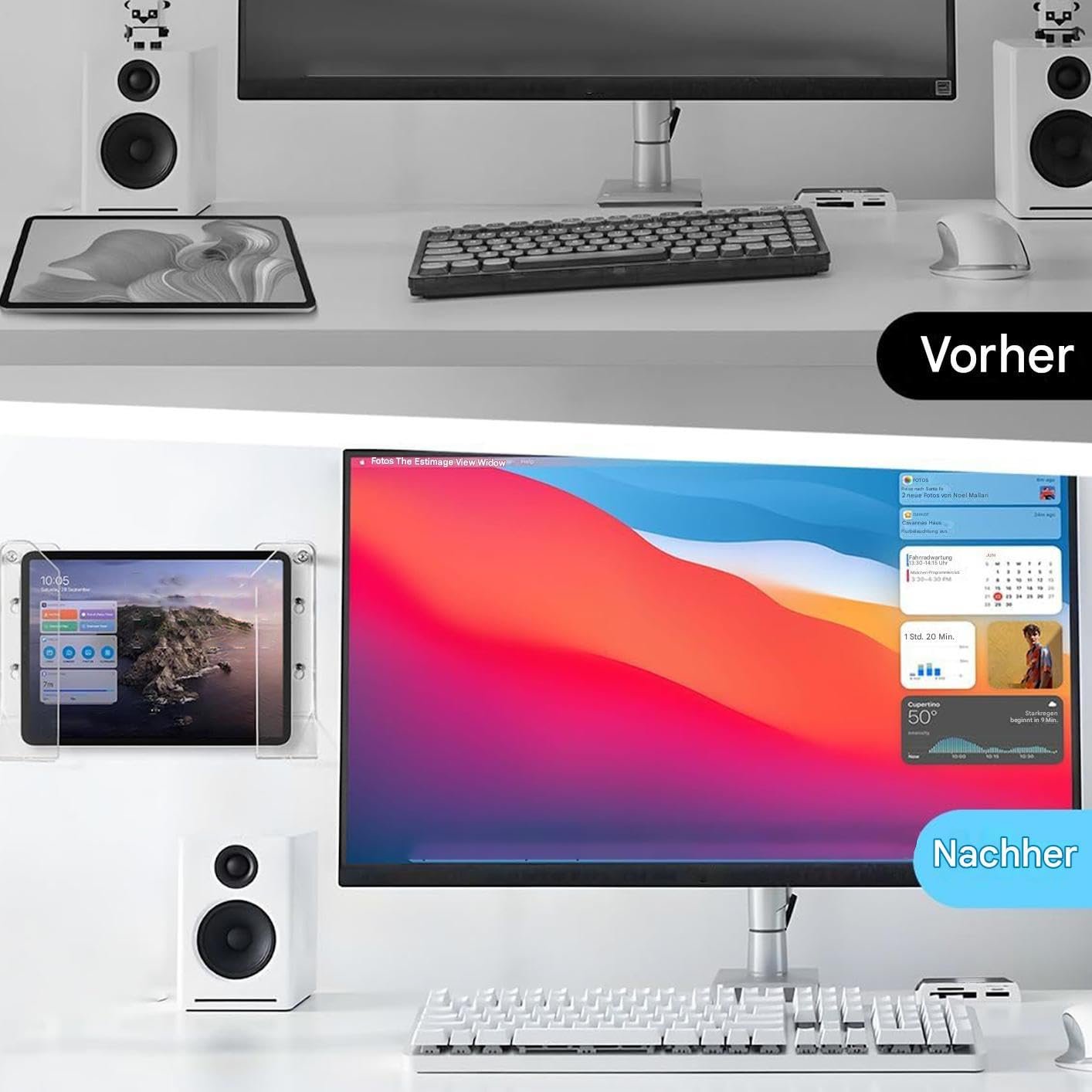 Тримач для ноутбука під стіл Універсальний акриловий прозорий, захищений від подряпин, фото №6