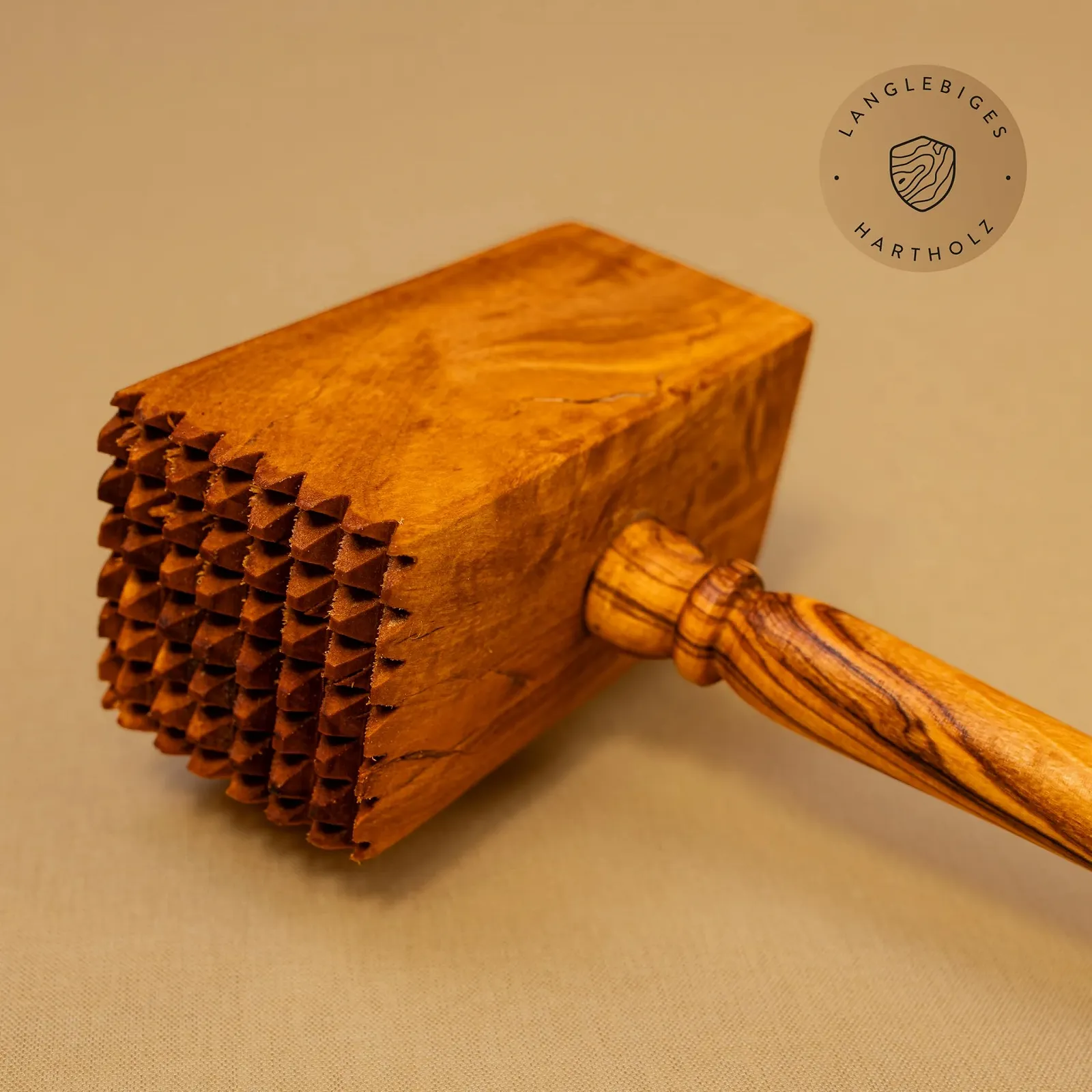 Молоток для мяса из оливкового дерева квадратный 25 см Wood, фото №2
