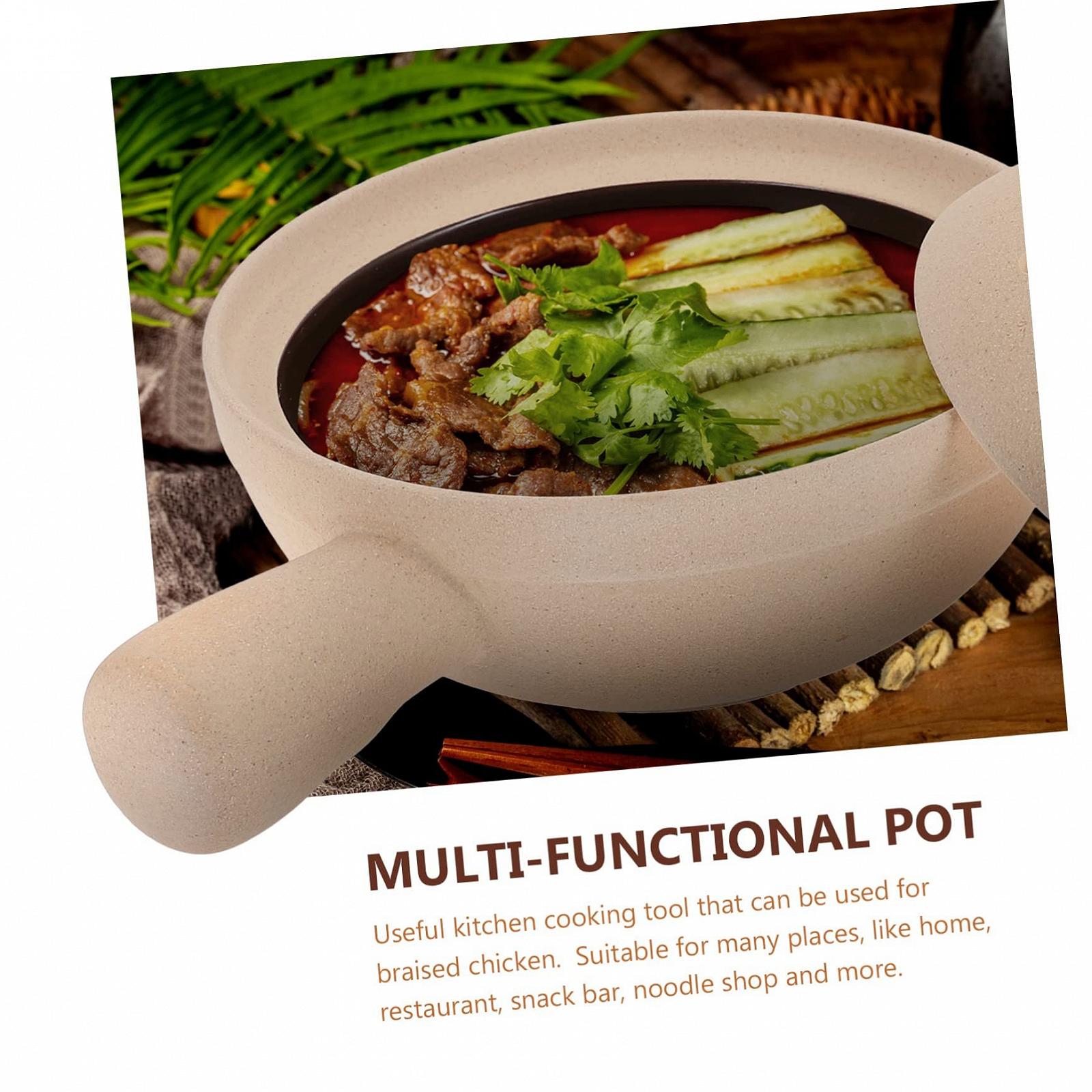 Ківш BESTYASH із термостійкої кераміки з кришкою та ручкою для рису та тушкування, фото №7