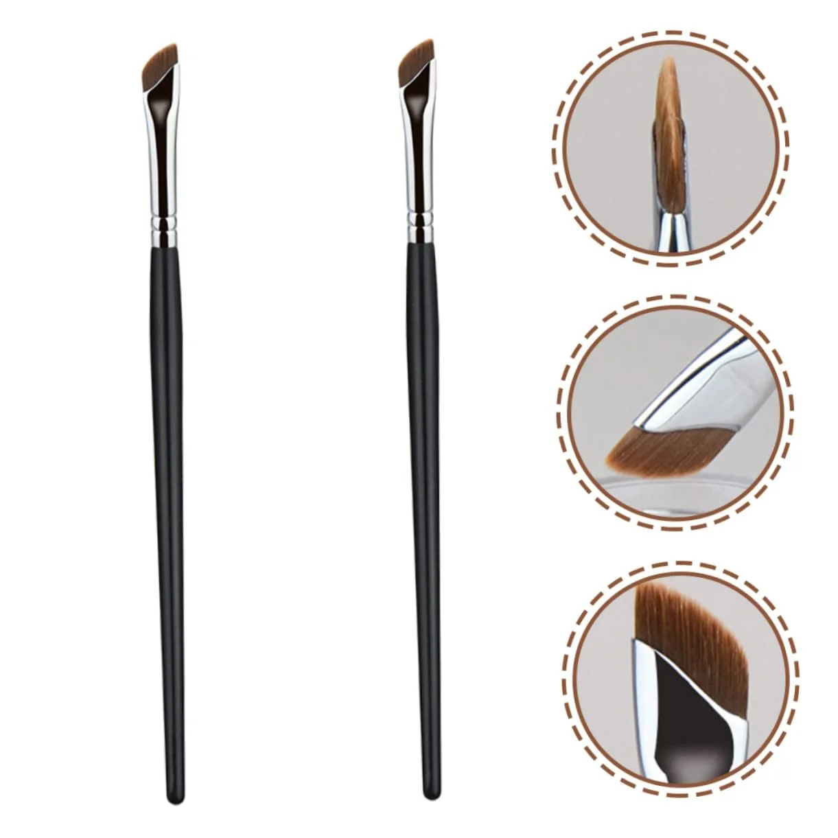 Інструмент для макіяжу Пензлі для брів Кутовий Пензлі для підводки Плоский Пензлі-консилер Пензлі для макіяжу очей Штучне волокно Плоский Пензлі для підводки Пензлі для макіяжу для жінок, фото №6