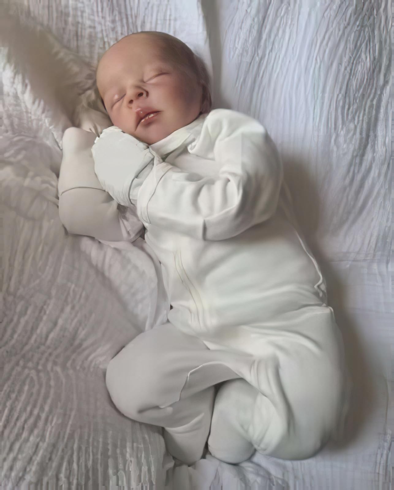 Лялька MineeQu Lifelike Reborn Baby Dolls Weighted Fabric Body 18 Inch Спляча Реалістична Немовля Дівчинка, фото №3