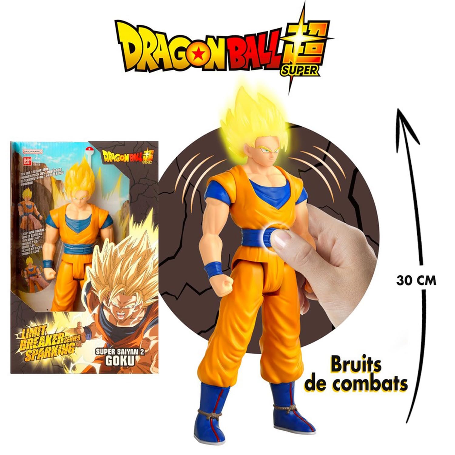 Фигурка Bandai Dragon Ball Super Super Saiyan 2 Goku Light and Sound Sparking, 30 см, фото №2