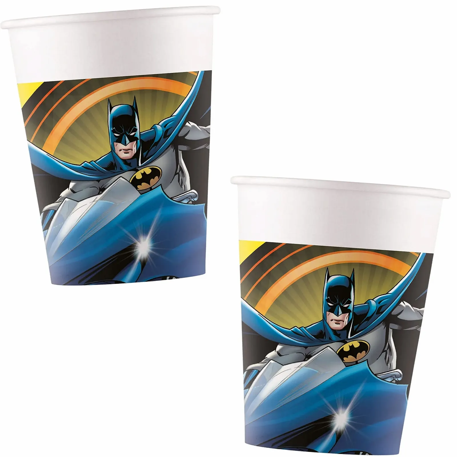 Набір посуду для вечірки Batman Rogue Rage для дитячих днів народжень з 6-8 дітьми: тарілки, стакани, серветки, запрошення, скатертина, соломинки, стрічки, повітряні кульки, дитячі прикраси для вечірки, фото №3